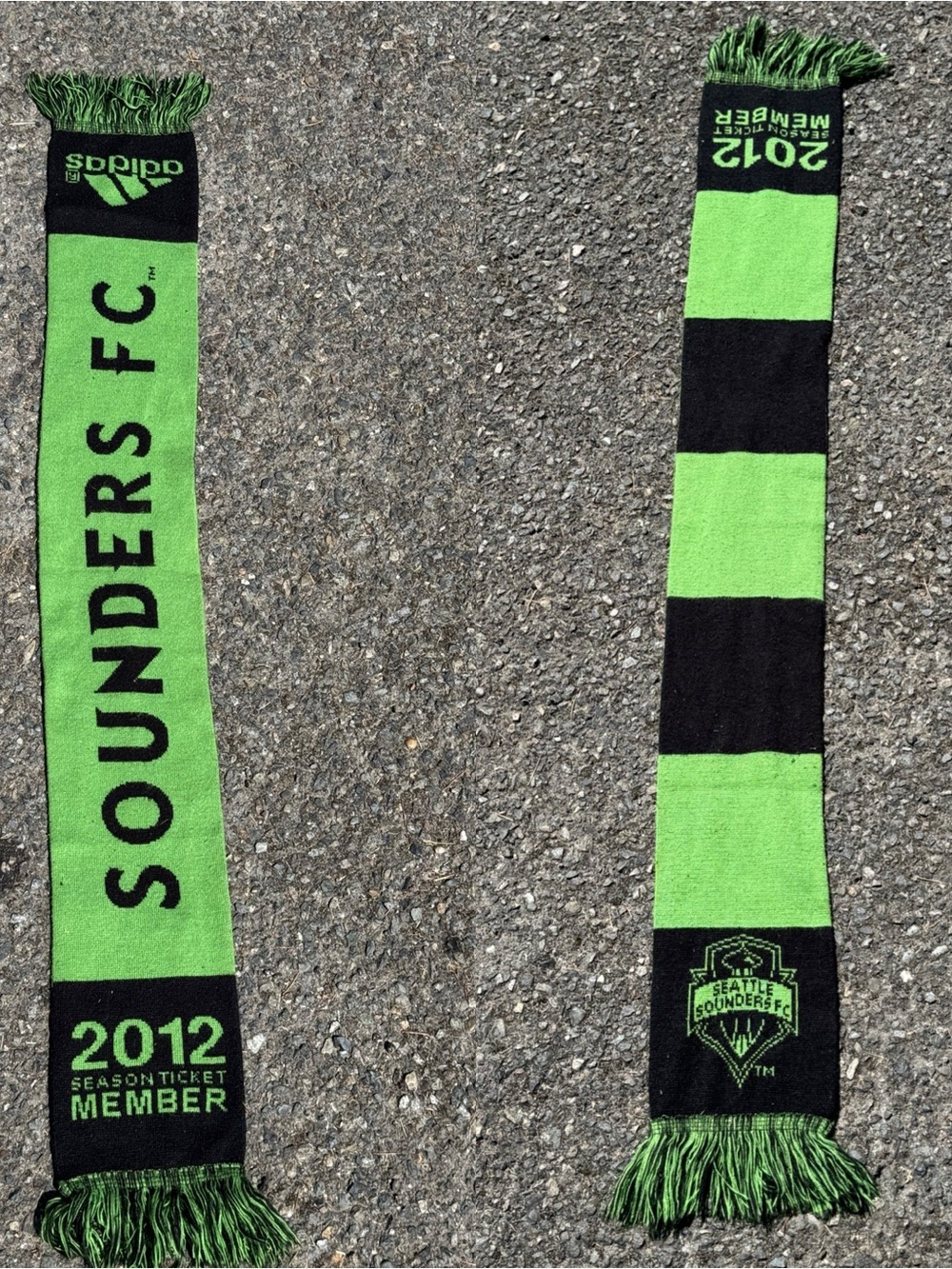 adidas Seattle Sounders FC Scarf - Neon Green & Black